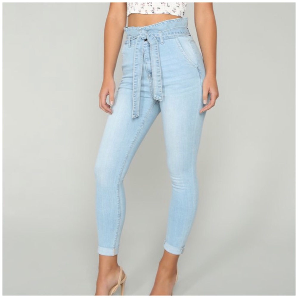 Fashion Nova Rhapsody Paper Bag Jeans